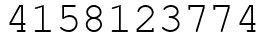 Число 4158123774.