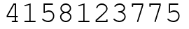 Число 4158123775.
