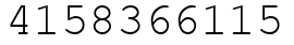Число 4158366115.