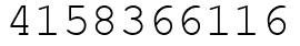 Число 4158366116.