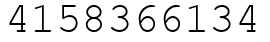 Число 4158366134.