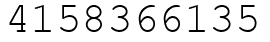 Число 4158366135.