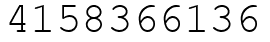 Число 4158366136.