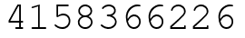 Число 4158366226.