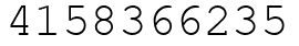Число 4158366235.
