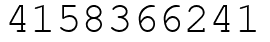 Число 4158366241.