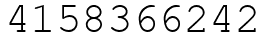 Число 4158366242.