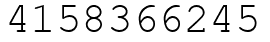 Число 4158366245.