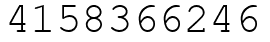 Число 4158366246.