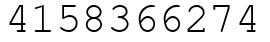 Число 4158366274.