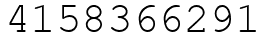 Число 4158366291.
