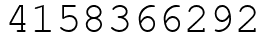 Число 4158366292.