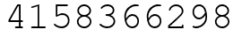 Число 4158366298.