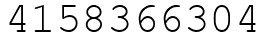 Число 4158366304.