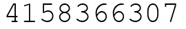 Число 4158366307.