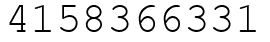 Число 4158366331.