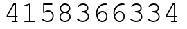 Число 4158366334.