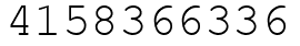 Число 4158366336.