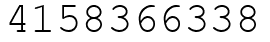 Число 4158366338.