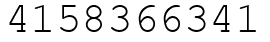 Число 4158366341.