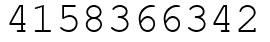 Число 4158366342.