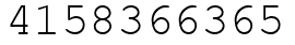 Число 4158366365.