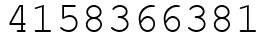 Число 4158366381.