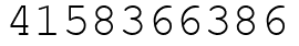 Число 4158366386.