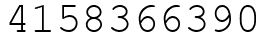 Число 4158366390.