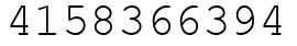 Число 4158366394.