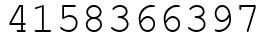 Число 4158366397.