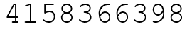 Число 4158366398.