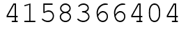 Число 4158366404.