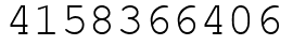Число 4158366406.