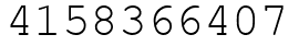 Число 4158366407.