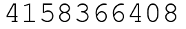 Число 4158366408.