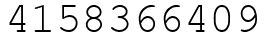 Число 4158366409.