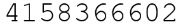 Число 4158366602.