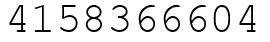 Число 4158366604.
