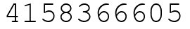 Число 4158366605.