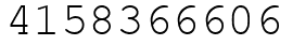 Число 4158366606.