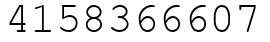 Число 4158366607.