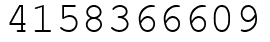 Число 4158366609.