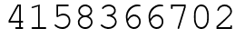 Число 4158366702.