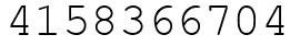 Число 4158366704.
