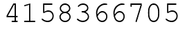 Число 4158366705.