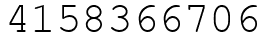 Число 4158366706.