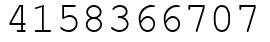 Число 4158366707.
