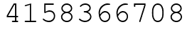Число 4158366708.