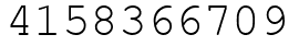 Число 4158366709.